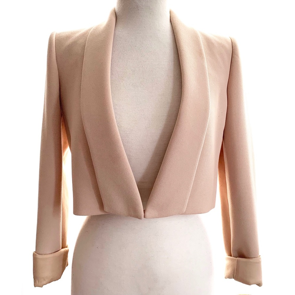 BCBGMaxAzria Cropped Shawl Collar Blazer